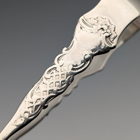 1902 British antique sterling silver sugar tongs 22g Charles Boyton